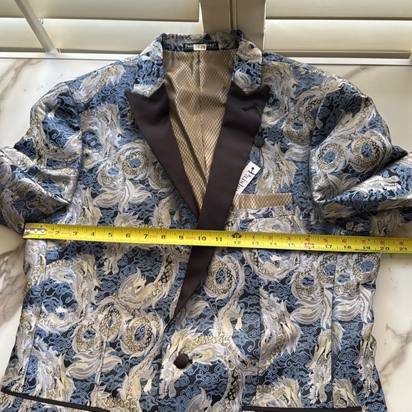 Men’s  Sports Coat, Paisley and Gray.  Size 42 Reg - slim fit NWT - Picture 9 of 13